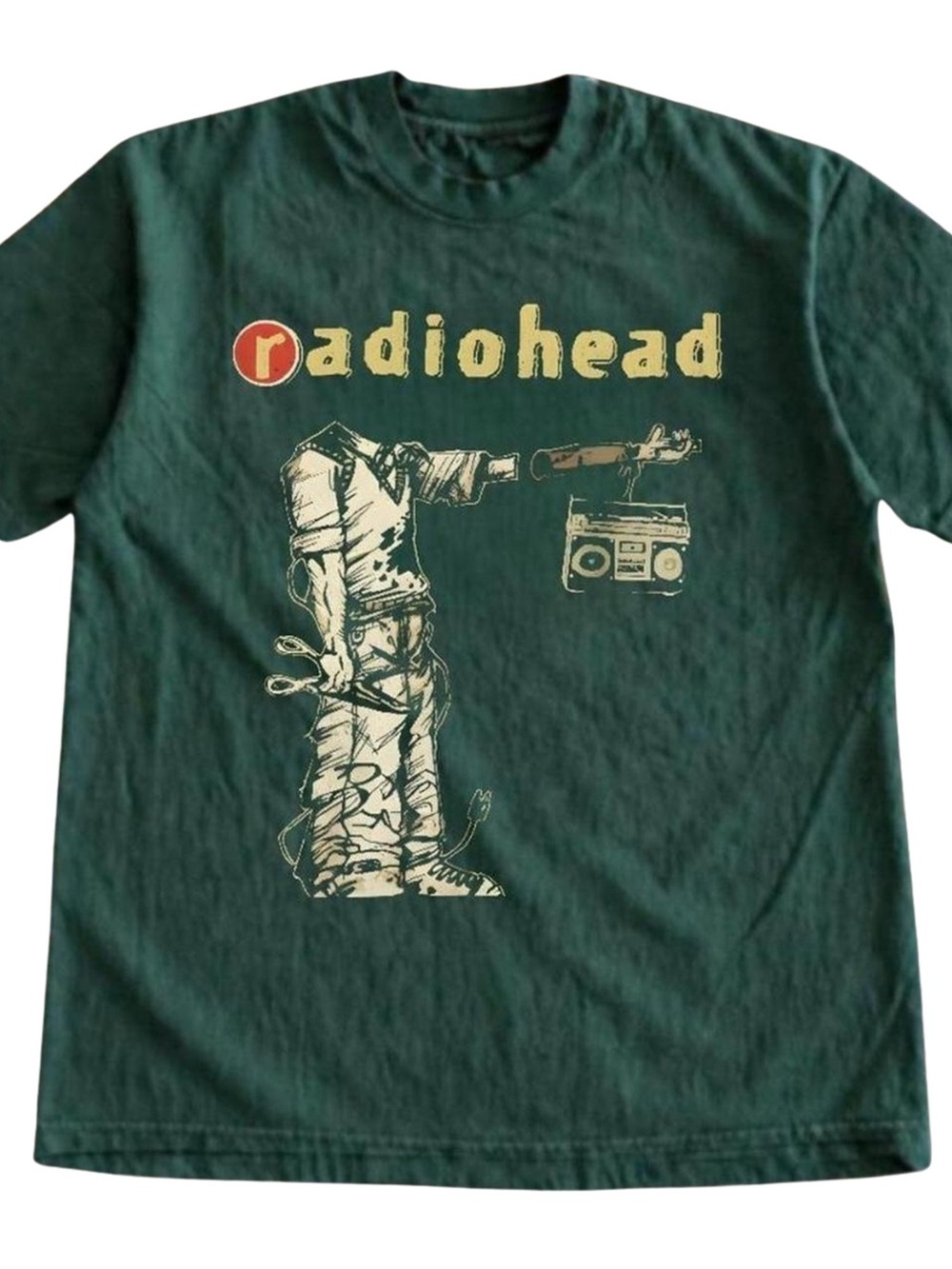 Dark Green Radiohead Graphic Tee